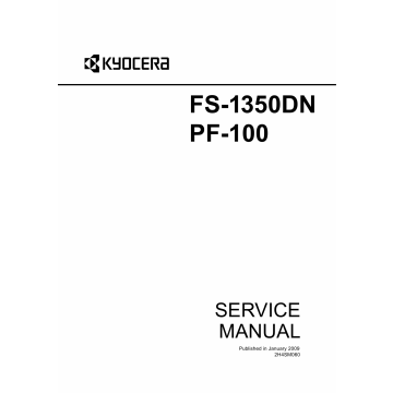 KYOCERA LaserPrinter FS-1350DN PF-100 Parts and Service Manual
