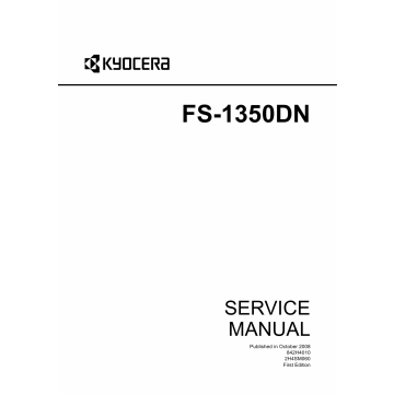 KYOCERA LaserPrinter FS-1350DN Service Manual