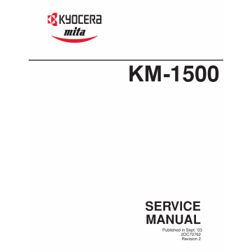 KYOCERA LaserPrinter FS-1500 Parts and Service Manual