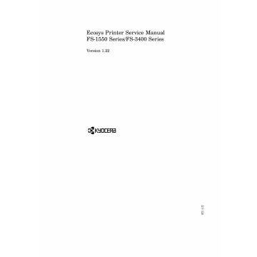 KYOCERA LaserPrinter FS-1550-Series 3400-Series Parts and Service Manual