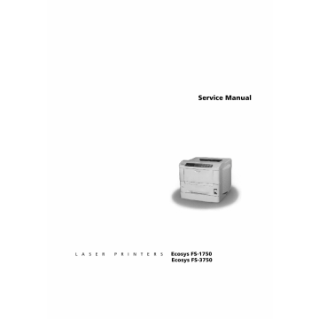 KYOCERA LaserPrinter FS-1750 3750 Parts and Service Manual