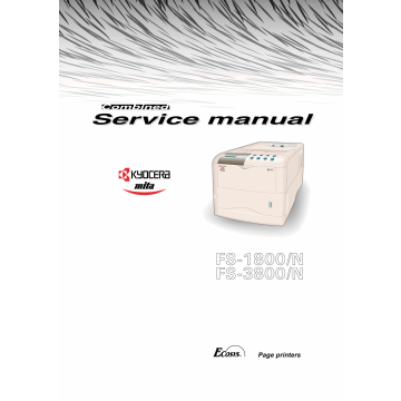KYOCERA LaserPrinter FS-1800 3800 Service Manual