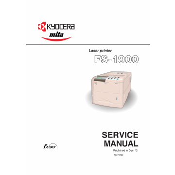 KYOCERA LaserPrinter FS-1900 Parts and Service Manual