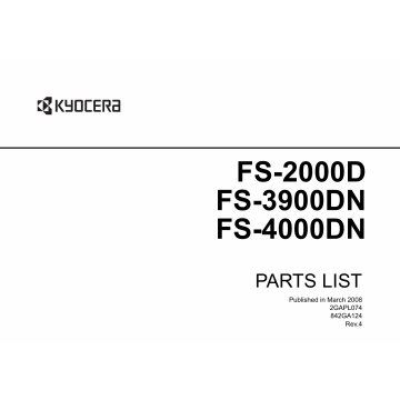 KYOCERA LaserPrinter FS-2000D 3900DN 4000DN Parts Manual