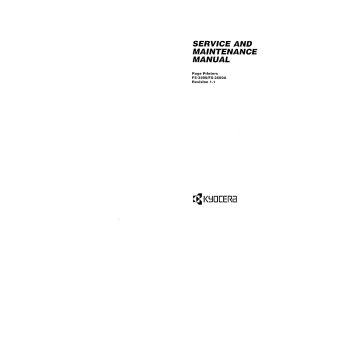 KYOCERA LaserPrinter FS-3500 3500C Parts and Service Manual