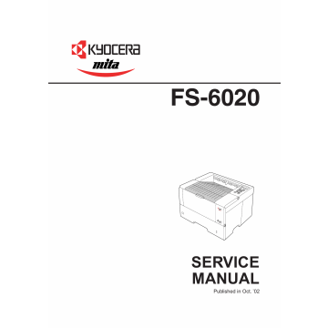 KYOCERA LaserPrinter FS-6020 Parts and Service Manual