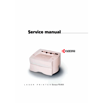 KYOCERA LaserPrinter FS-800 Parts and Service Manual