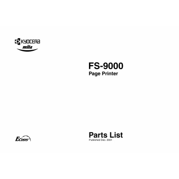KYOCERA LaserPrinter FS-9000 Parts Manual