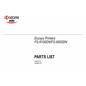KYOCERA LaserPrinter FS-9100DN 9500DN Parts Manual