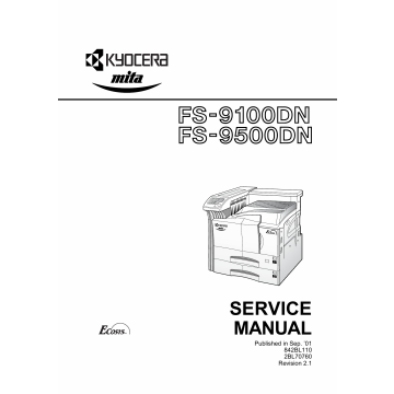 KYOCERA LaserPrinter FS-9100DN 9500DN Service Manual