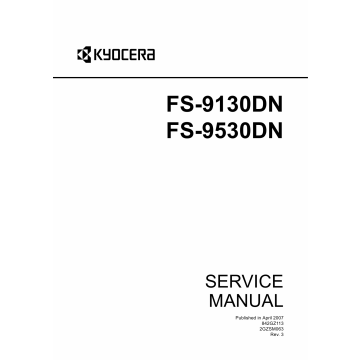 KYOCERA LaserPrinter FS-9130DN 9530DN Service Manual