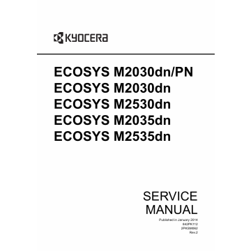 KYOCERA MFP ECOSYS-M2030dn M2530dn M2035dn M2535dn Service Manual