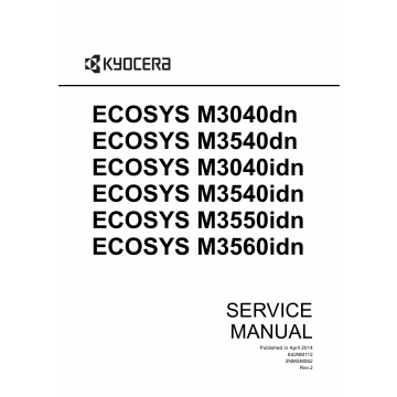 KYOCERA MFP ECOSYS-M3040dn M3540dn M3550idn M3560idn Service Manual