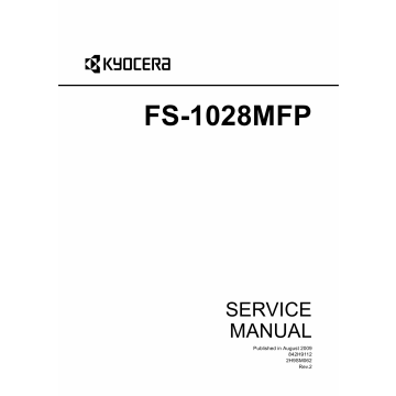 KYOCERA MFP FS-1028MFP DP-110 Service Manual