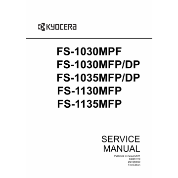 KYOCERA MFP FS-1030MFP 1035MFP 1130MFP 1135MFP Service Manual