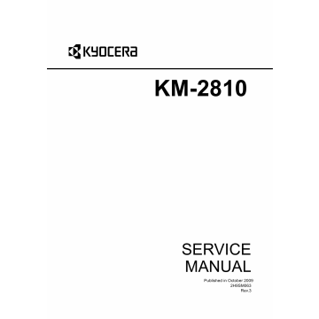 KYOCERA MFP KM-2810 KM-2820 Parts and Service Manual