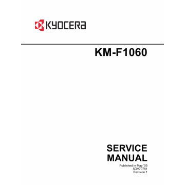 KYOCERA MFP KM-F1060 Parts and Service Manual