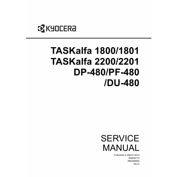 KYOCERA MFP TASKalfa-1800 1801 2200 2201 Service Manual