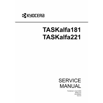 KYOCERA MFP TASKalfa-181 221 Service Manual
