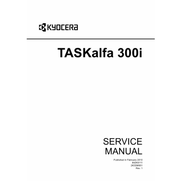 KYOCERA MFP TASKalfa-300i Service Manual