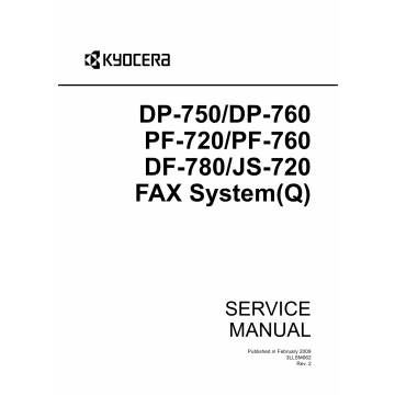 KYOCERA Options DP-750 760 PF-720 760 780 JS-720 Fax-System-Q Parts and Service Manual