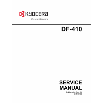 KYOCERA Options Document-Feeder DF-410 Service Manual