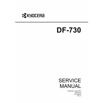 KYOCERA Options Document-Feeder DF-730 KM-C2525E C3225E C3232E C4035E Service Manual