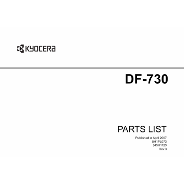 KYOCERA Options Document-Feeder DF-730 Parts Manual