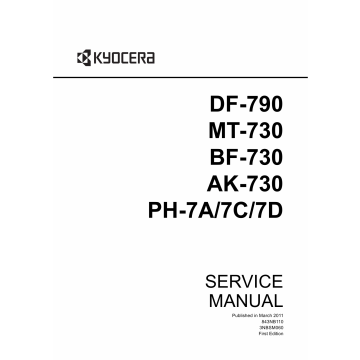 KYOCERA Options Document-Feeder DF-790 BF-730 MT-730 AK-730 PH-7A-7C-7D TASKalfa-3500i 4500i 5500i Service Manual
