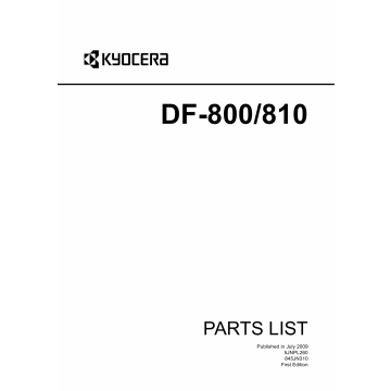 KYOCERA Options Document-Feeder DF-800 810 for-550c-650c-750c Parts Manual