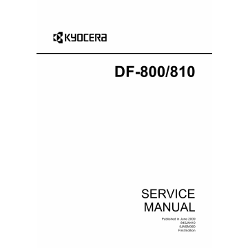 KYOCERA Options Document-Feeder DF-800 810 for-550c-650c-750c Service Manual