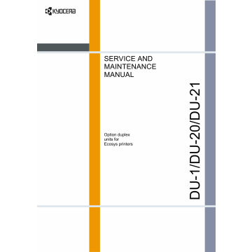 KYOCERA Options Duplexer-DU-1-20-21 Parts and Service Manual