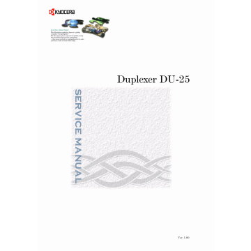 KYOCERA Options Duplexer-DU-25 Parts and Service Manual