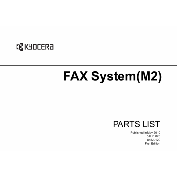 KYOCERA Options FAX-System-M2 for FS-C2026MFP Parts Manual