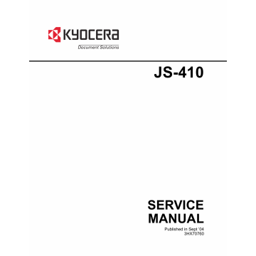 KYOCERA Options Job-Separator-JS-410 Service Manual