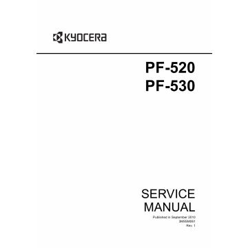 KYOCERA Options Paper-Feeder-PF-520 PF-530 Parts and Service Manual