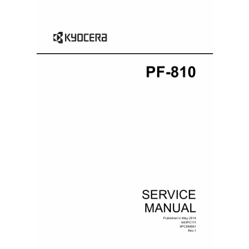 KYOCERA Options Paper-Feeder-PF-810 Service Manual