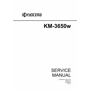 KYOCERA WideFormat KM-3650w Service Manual