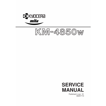 KYOCERA WideFormat KM-4850w Service Manual