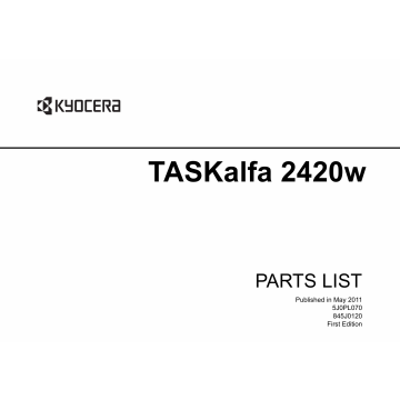 KYOCERA WideFormat TASKalfa-2420w Parts Manual