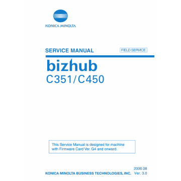 Konica-Minolta Bizhub C351 C450 FIELD-SERVICE Service Manual