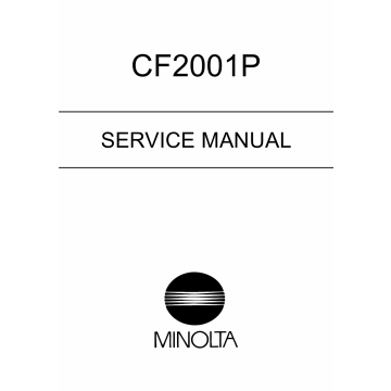 Konica-Minolta MINOLTA CF2001P Service Manual