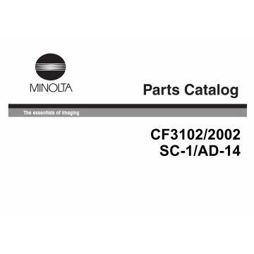 Konica-Minolta MINOLTA CF2002 3102 Parts Manual