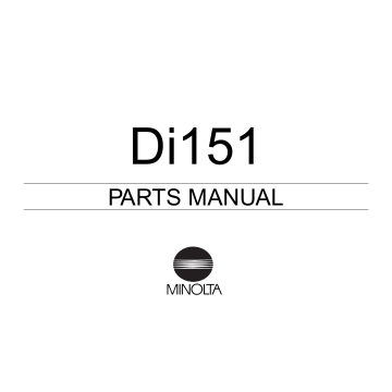 Konica-Minolta MINOLTA Di151 Parts Manual