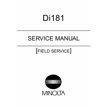 Konica-Minolta MINOLTA Di181 FIELD-SERVICE Service Manual