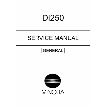 Konica-Minolta MINOLTA Di250 GENERAL Service Manual