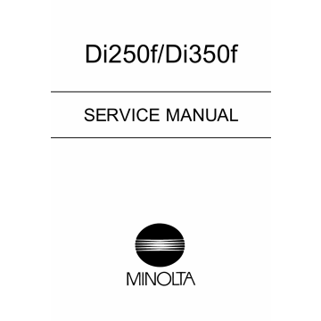 Konica-Minolta MINOLTA Di250f Di350f FIELD-SERVICE Service Manual