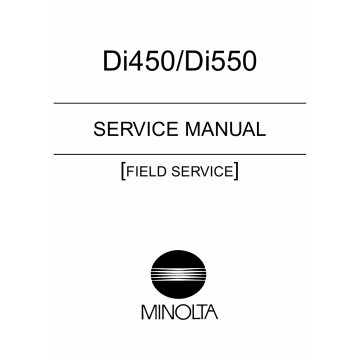 Konica-Minolta MINOLTA Di450 Di550 FIELD-SERVICE Service Manual