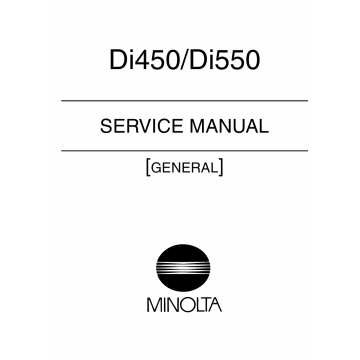 Konica-Minolta MINOLTA Di450 Di550 GENERAL Service Manual