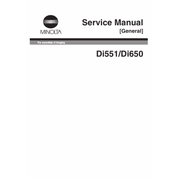 Konica-Minolta MINOLTA Di551 Di650 GENERAL Service Manual